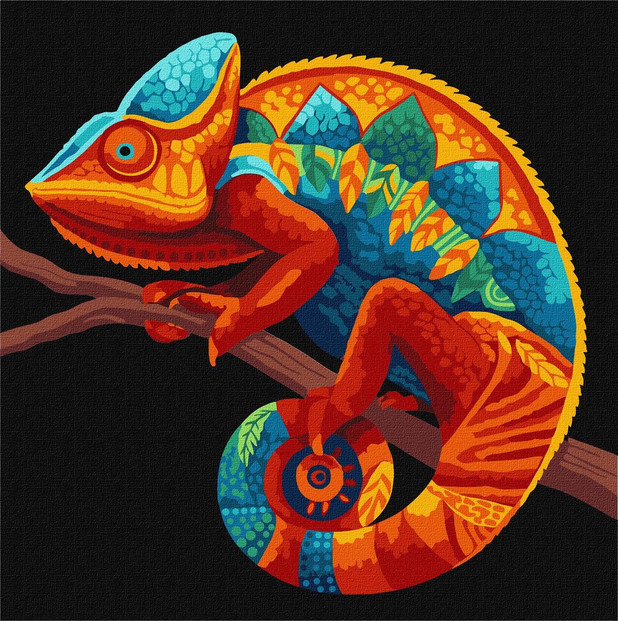 Картина за номерами Ideyka Темний хамелеон 30х30 см (2824290463)