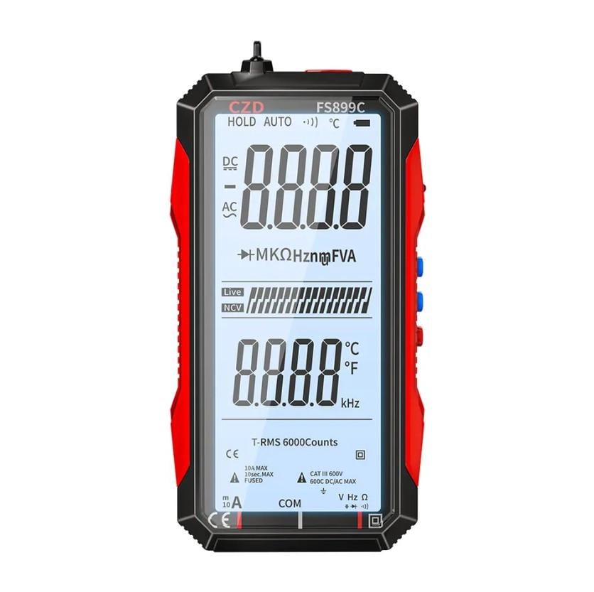 Мультиметр цифровий автоматичний FS899C з великим екраном на 6000 відрахунків (1815058507) Мультиметр цифровий автоматичний FS899C з великим екраном на 6000 відрахунків (1815058507)