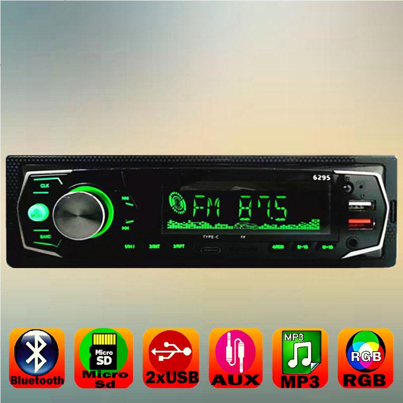 Автомагнітола 1din JSD-308BT ISO 2xUSB Bluetooth RGB microSD/AUX/FM (20464232) - фото 3