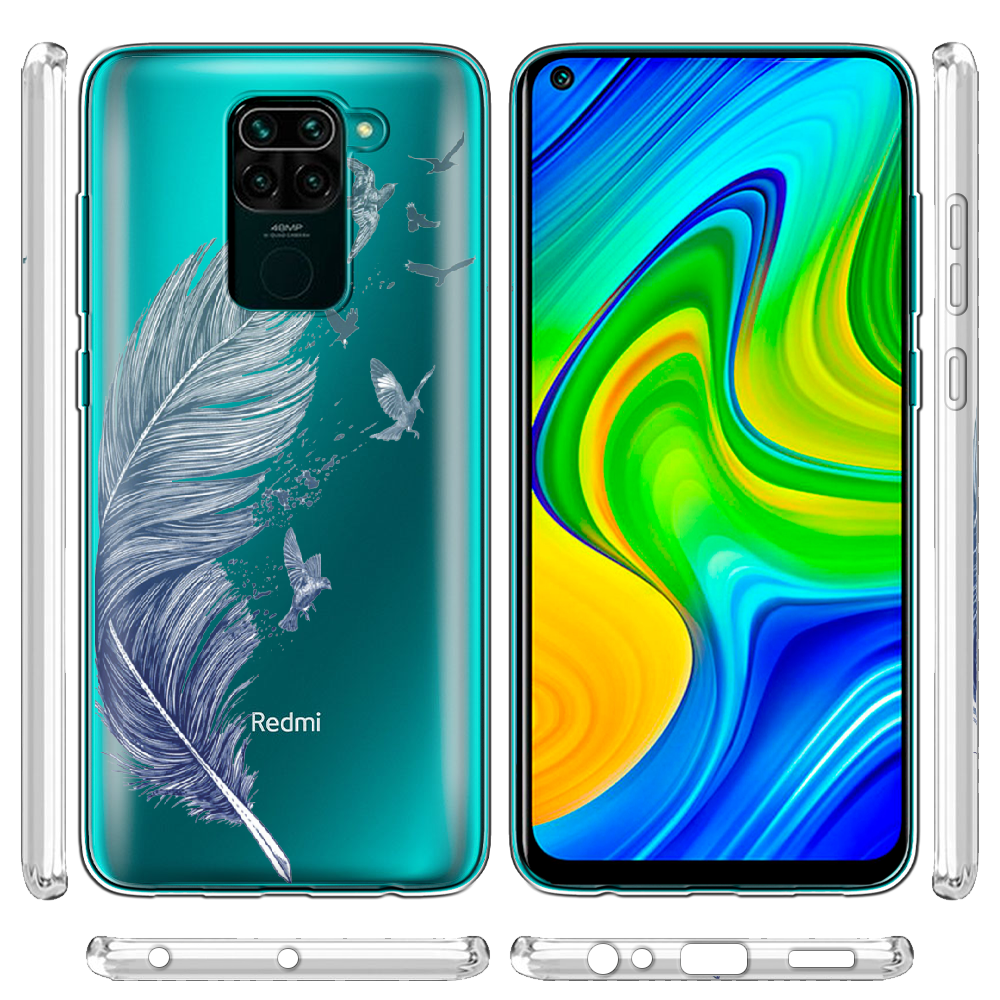 Чохол Boxface Xiaomi Redmi Note 9 Feather Прозорий силікон (39801-cc38-39801) - фото 3