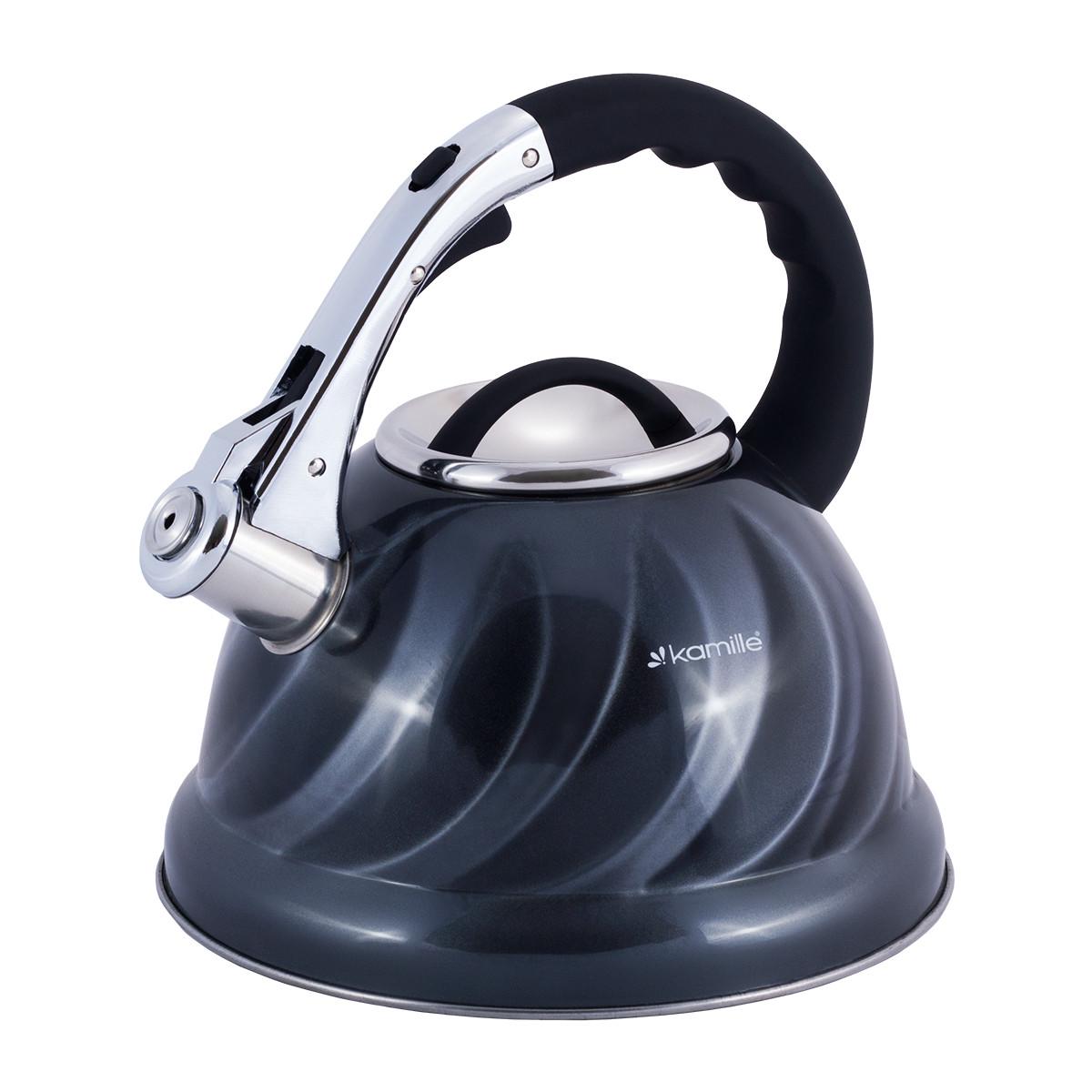 Чайник Kamille 3 л из нержавеющей стали Серый KM-0690NSR - фото 4 Чайник Kamille 3 л из нержавеющей стали Серый KM-0690NSR - фото 4