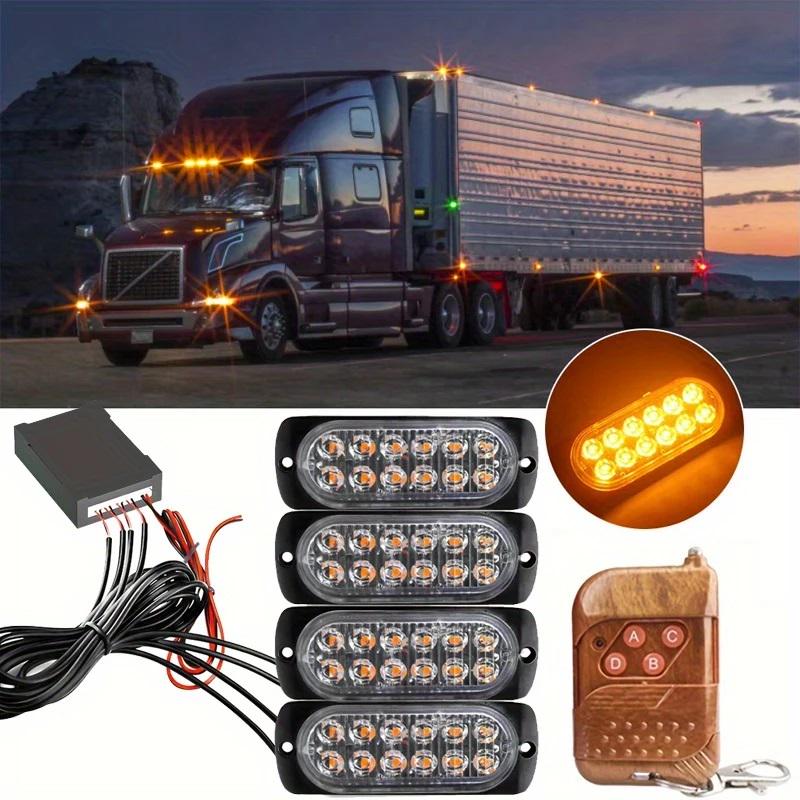 Стробоскоп з пультом керування 12 LED 12-24V комплект 4 шт. Жовтий (4281) - фото 6 Стробоскоп з пультом керування 12 LED 12-24V комплект 4 шт. Жовтий (4281) - фото 6