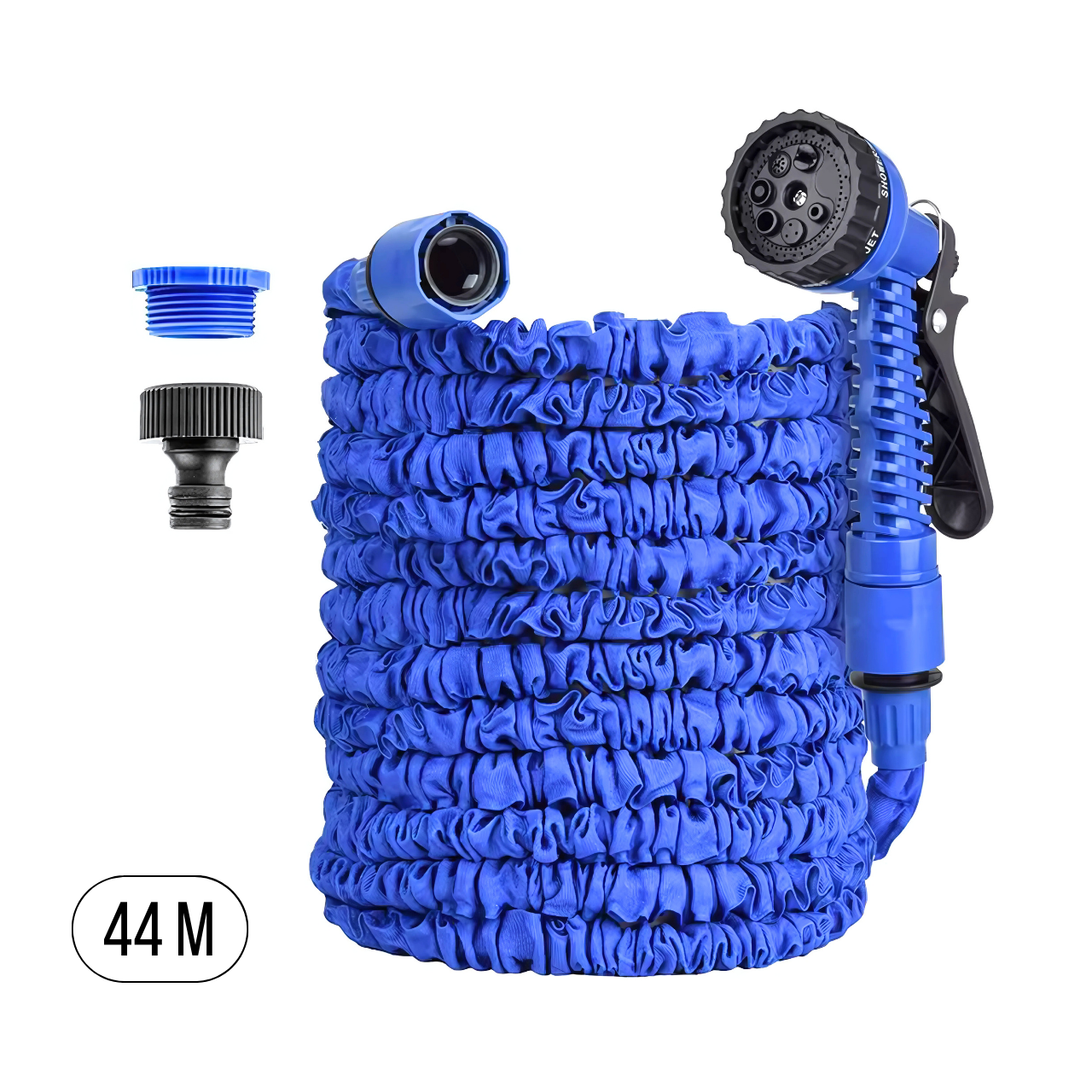 Шланг поливальний з пістолетом садовий що розтягується 44 м Синій (1000305679) - фото 2