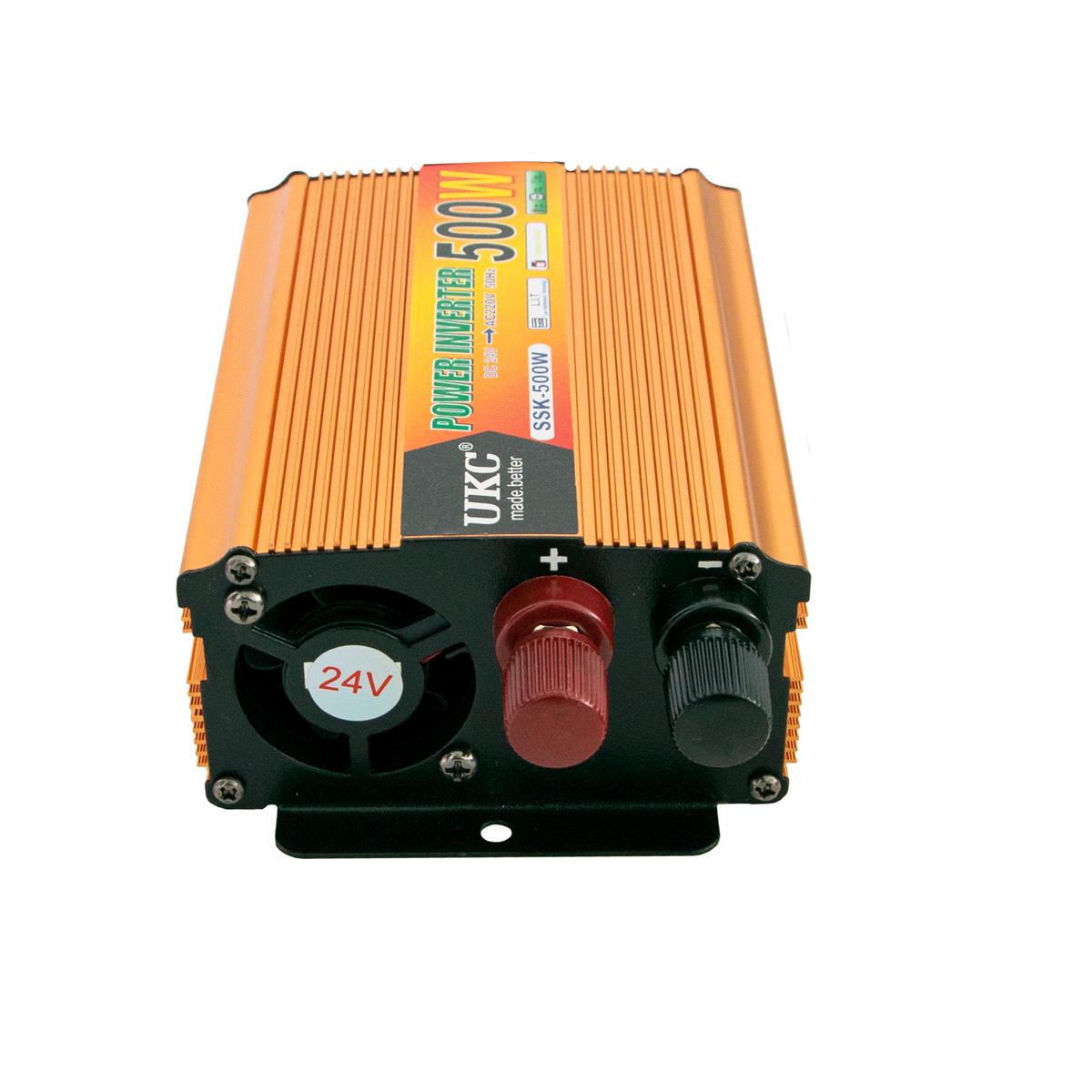 Перетворювач напруги UKC Power Inverter SSK 500 W 24 V/220 V (1009410-Bronze) - фото 2