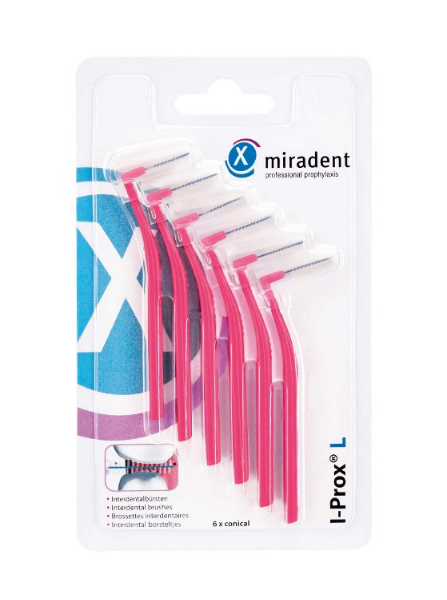 Ершики межзубные Miradent I-Prox L xx-fine 0,4 мм Розовый (1676)