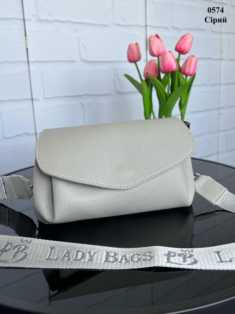 Сумка кросс-боди женская из экокожи под клапаном на магните 24х14 см (2683574763) - фото 3