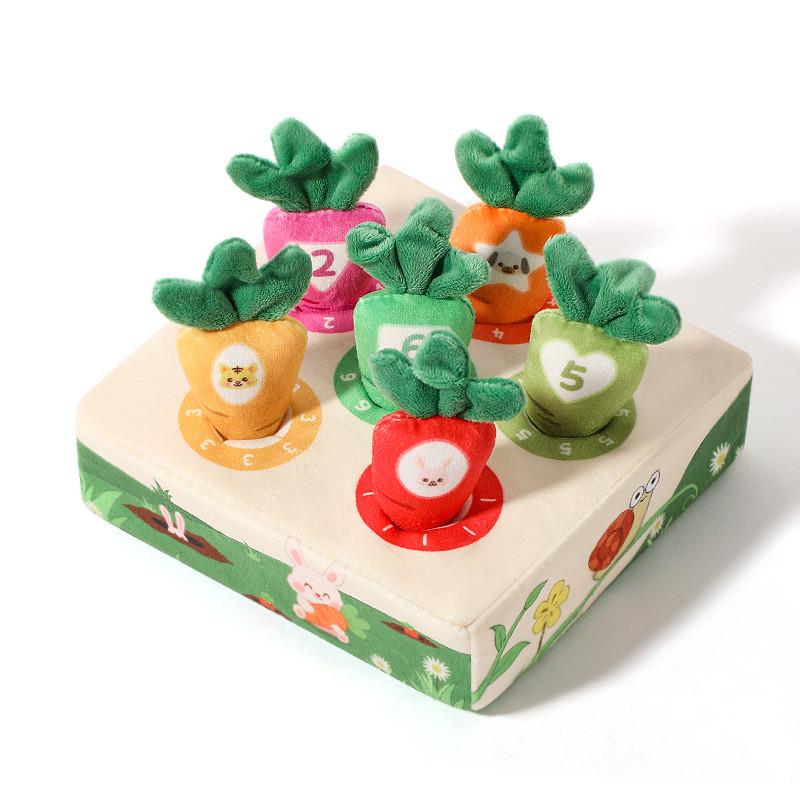 Игрушка плюшевая Морковь на грядке детская 6 шт. (21588740)
