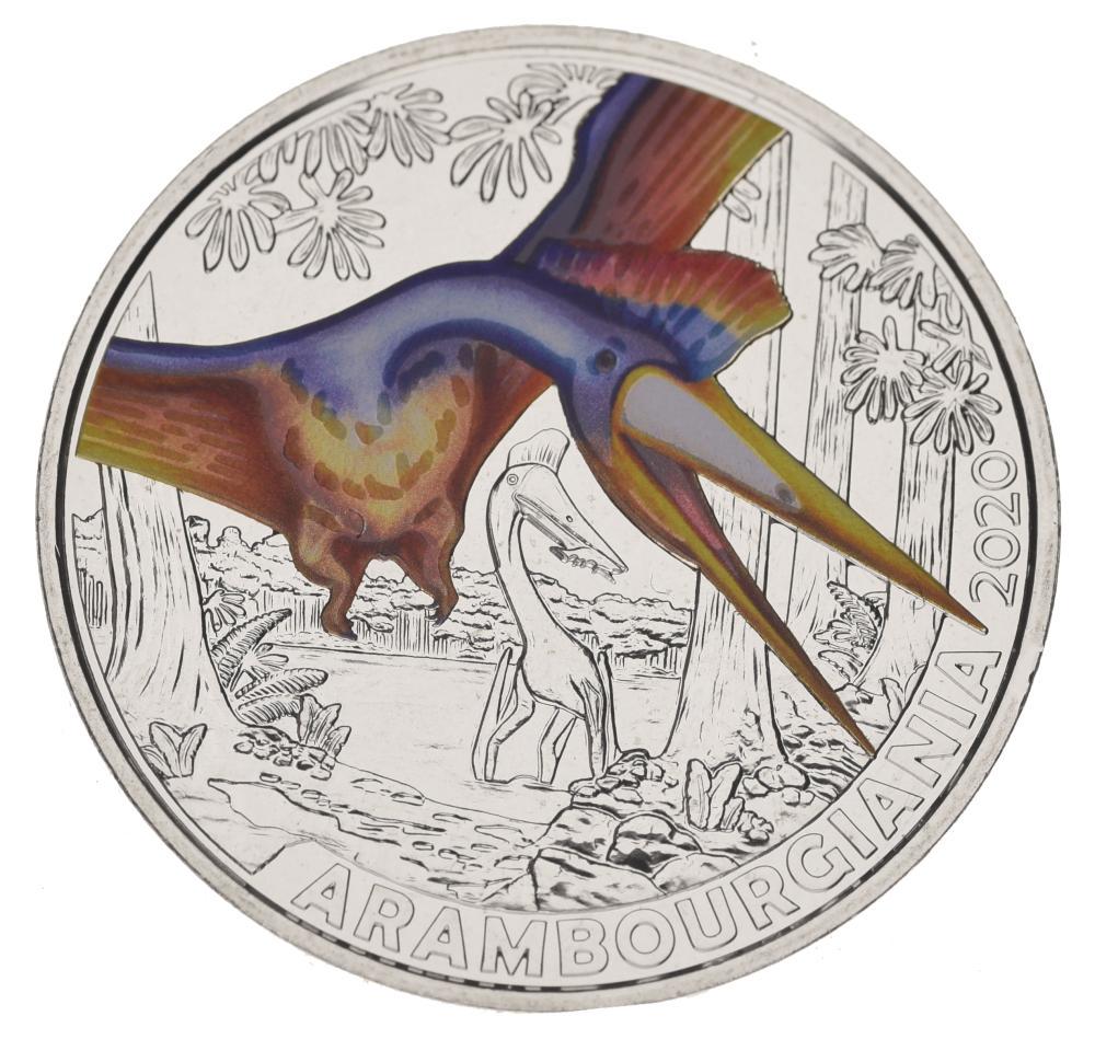 Коллекционная монета Австрия 3 евро 2020 UNC Динозавр - Арамбургиана (М16879)