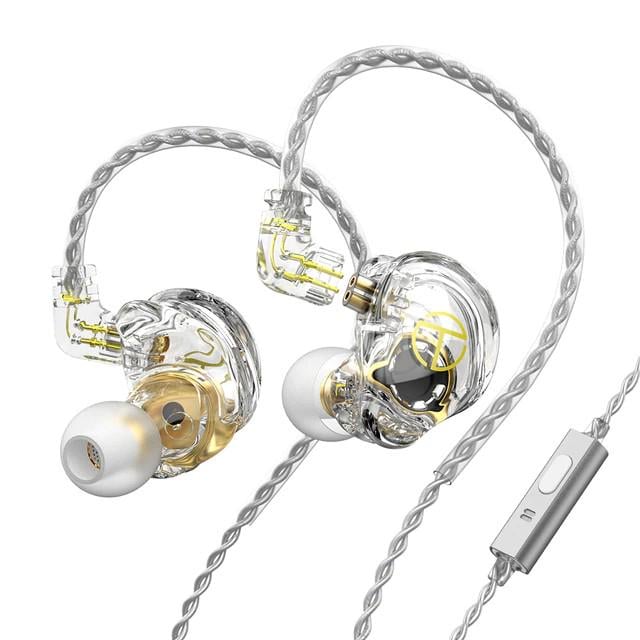 Навушники дротові TRN ST2 Mic двудрайверні гібридні Білий (18136760)