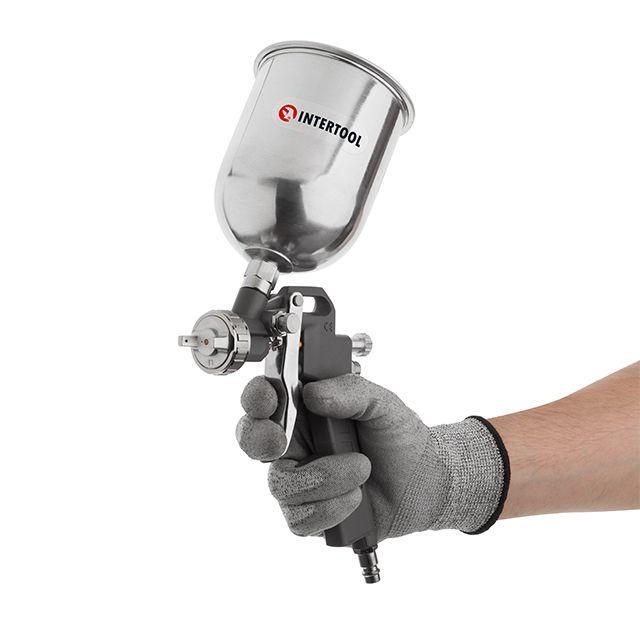 Фарбопульт пневматичний Intertool PT-0205 HP форсунка 1,5 мм верхній металевий бачок 600 мл 5 bar (1649361546) - фото 6 Фарбопульт пневматичний Intertool PT-0205 HP форсунка 1,5 мм верхній металевий бачок 600 мл 5 bar (1649361546) - фото 6