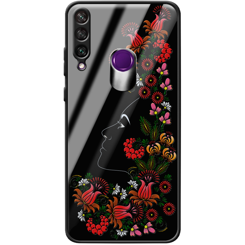 Чехол Boxface Huawei Y6p 3D Ukrainian Muse Черный силикон со стеклом (40017-bk64-40863)