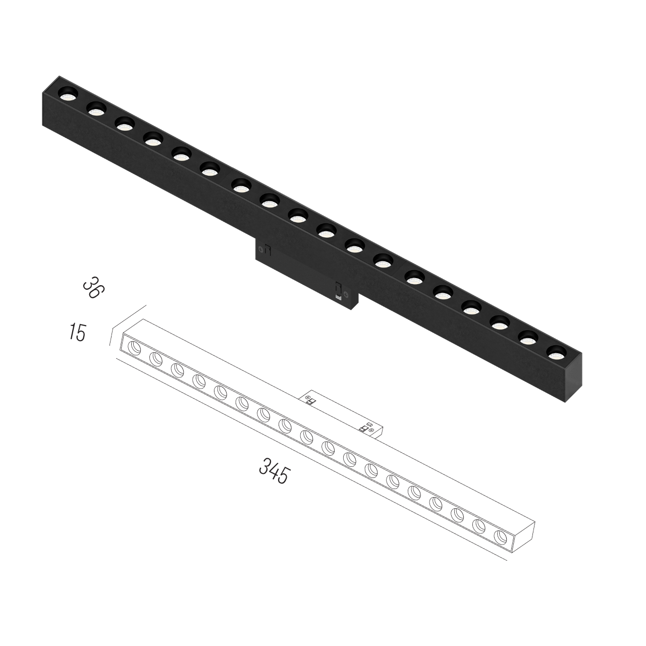 Світильник магнітний трековий MERALLI POINT BOX345 18W 3000K/6000K регульована WIFI 2,4G TUYA Чорний (TRVBPB345) - фото 2 Світильник магнітний трековий MERALLI POINT BOX345 18W 3000K/6000K регульована WIFI 2,4G TUYA Чорний (TRVBPB345) - фото 2