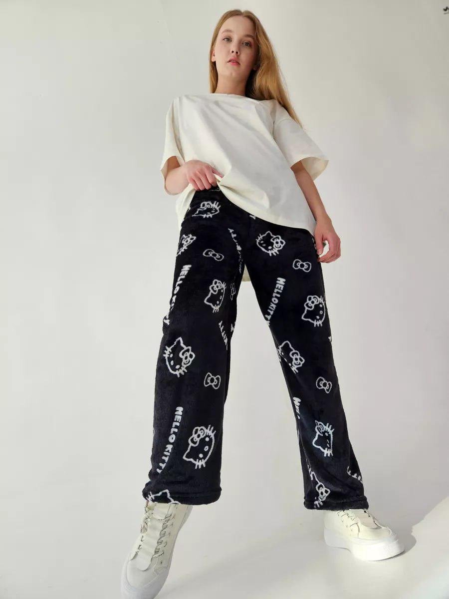 Брюки пижамные женские с принтом Hello Kitty XL (10230) - фото 10