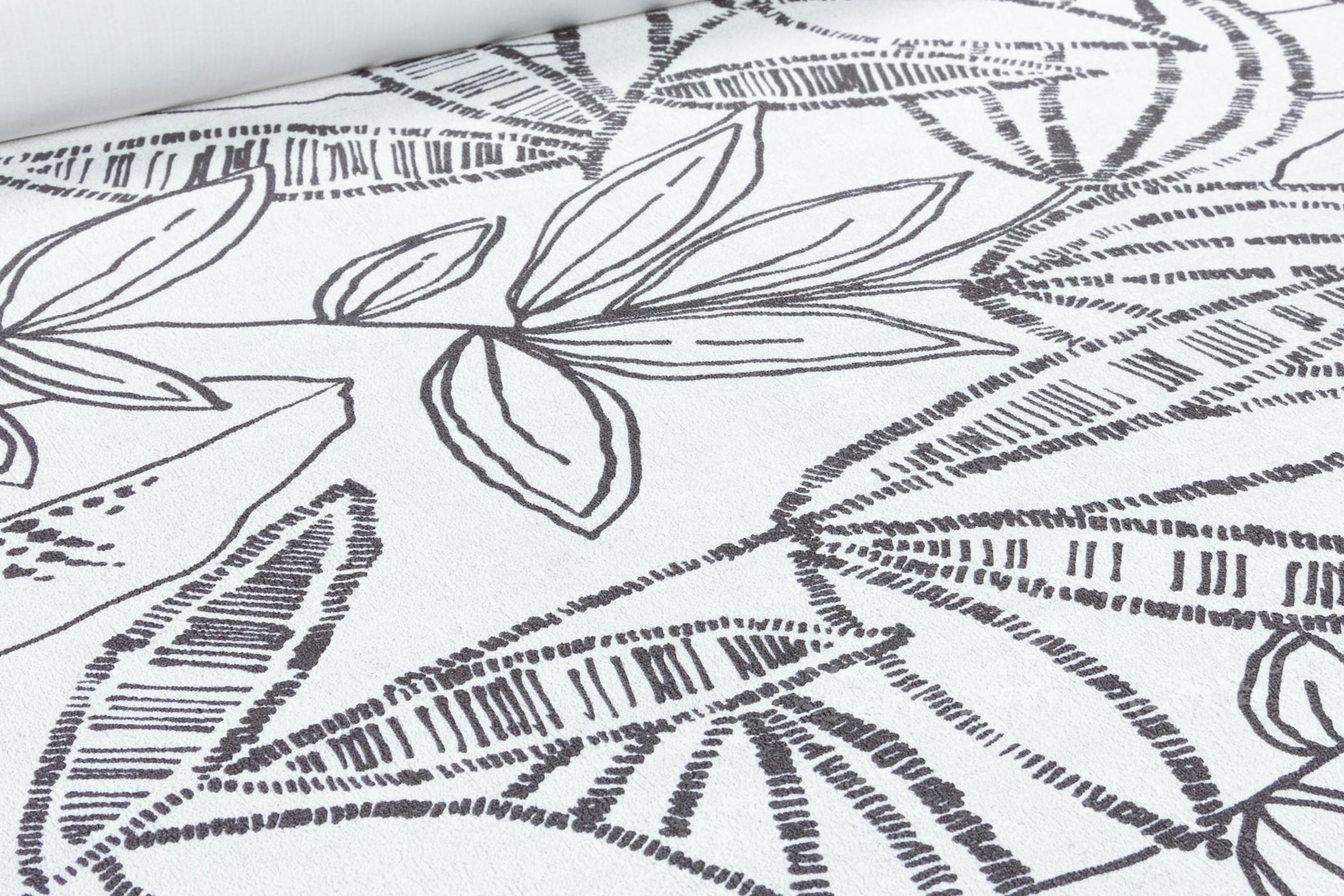 Обои флизелиновые GrandecoLife Karuna A71802 Декор винил горячего тиснения 0,53х10,05 м Серый