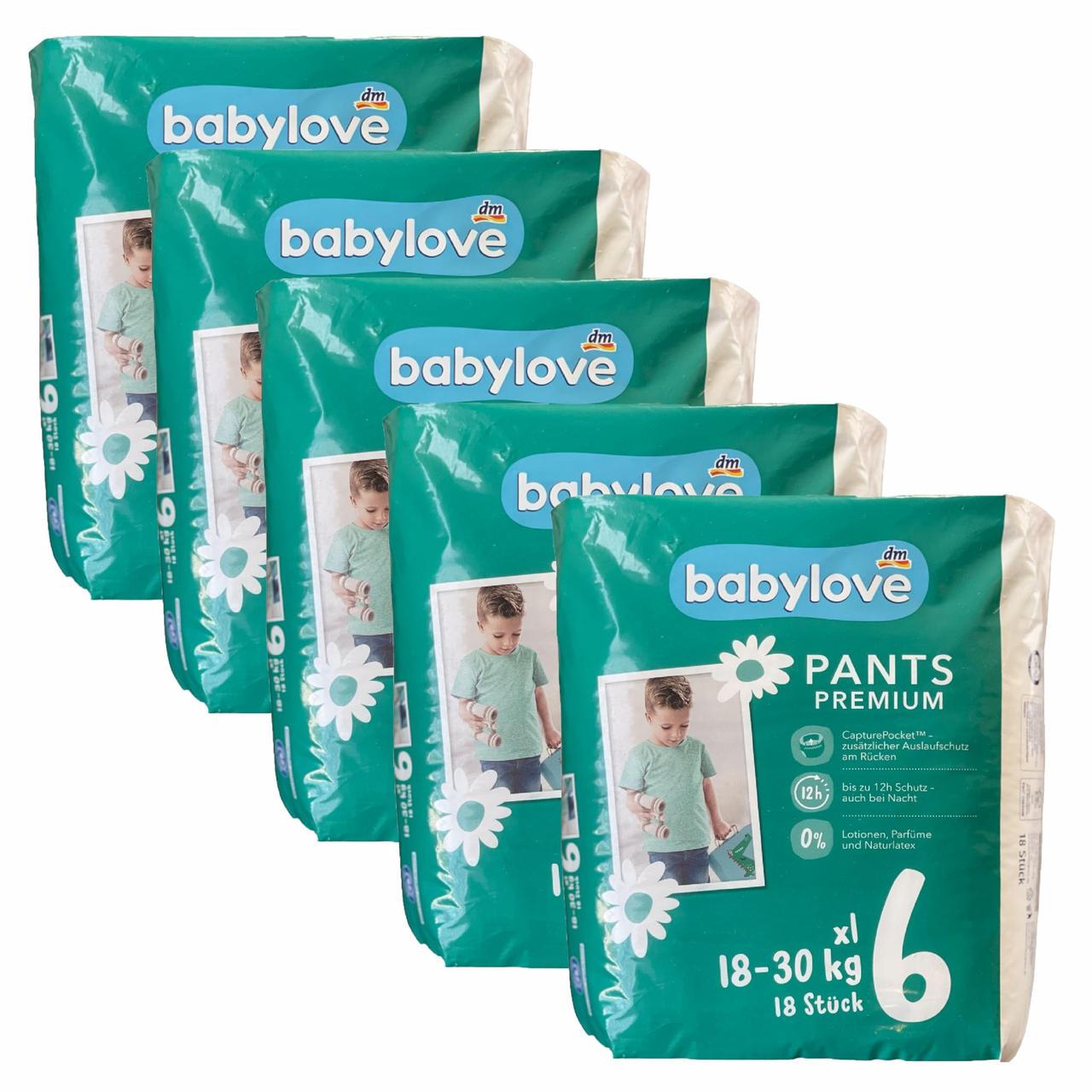 Підгузки-трусики дитячі Babylove Premium 6 XXL 18-30 кг 90 шт. (2301031504)