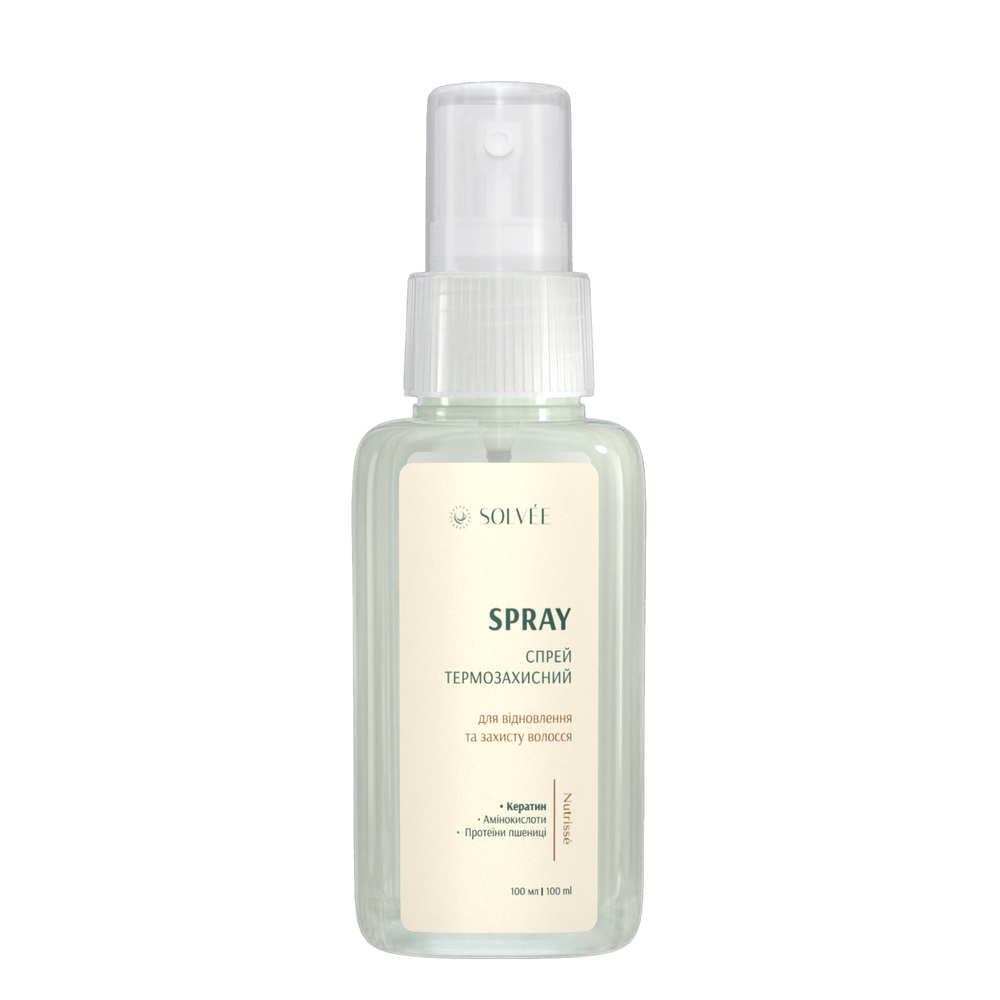 Спрей термозащита для восстановления и защиты волос SOLVEE Nutrisse Spray 100 мл Спрей термозащита для восстановления и защиты волос SOLVEE Nutrisse Spray 100 мл