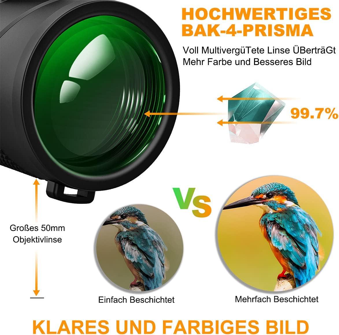 Телескоп монокулярный Uimikk HD12х50 Lens FMC BAK4 - фото 6 Телескоп монокулярный Uimikk HD12х50 Lens FMC BAK4 - фото 6