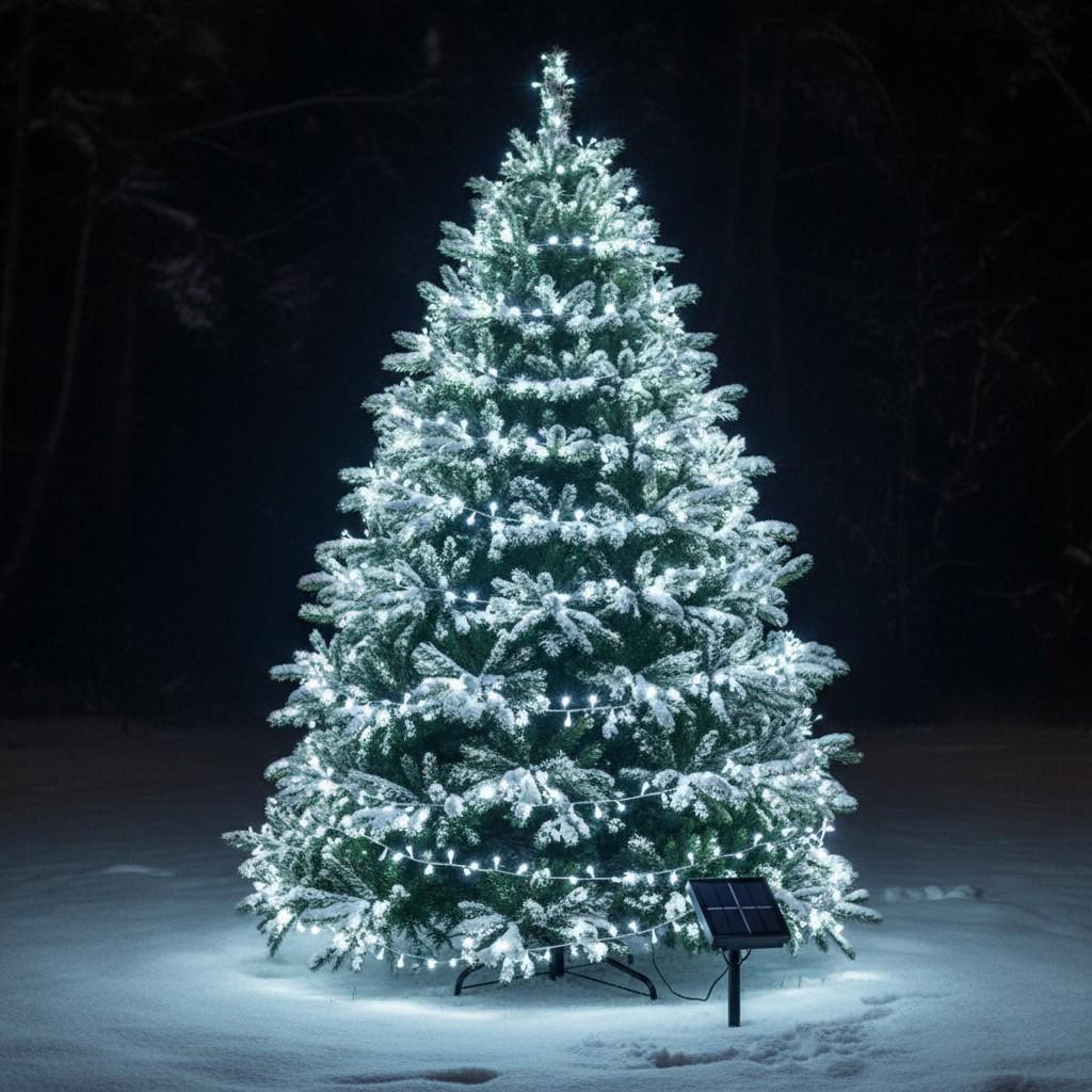 Гірлянда-нитка вулична із сонячною батареєю та пультом 50 м 500LED Чорний/Білий (SB500L50MBW) - фото 5 Гірлянда-нитка вулична із сонячною батареєю та пультом 50 м 500LED Чорний/Білий (SB500L50MBW) - фото 5