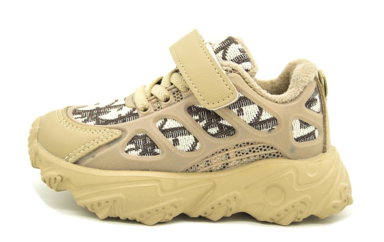 Кроссовки утепленные для девочки Babudog 1688 р. 26/16 см Бежевый (1568365550)