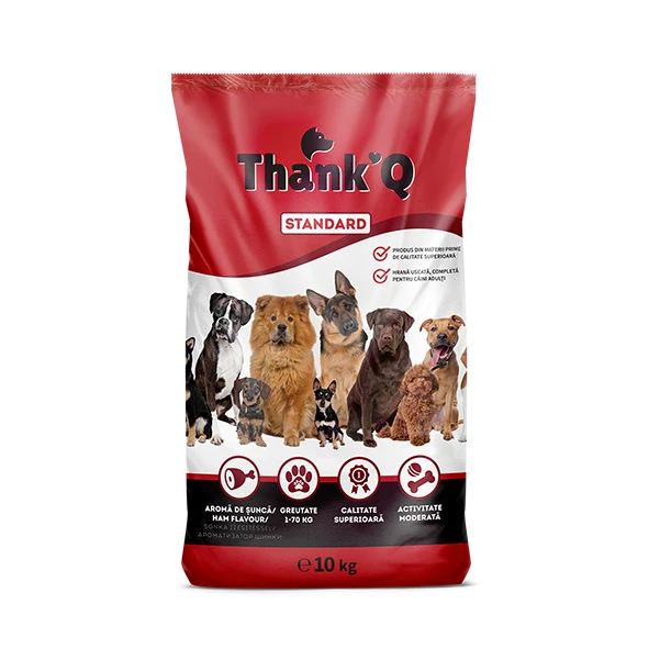 Сухой корм для взрослых собак всех пород ThankQ Standart с ветчиной 10 кг