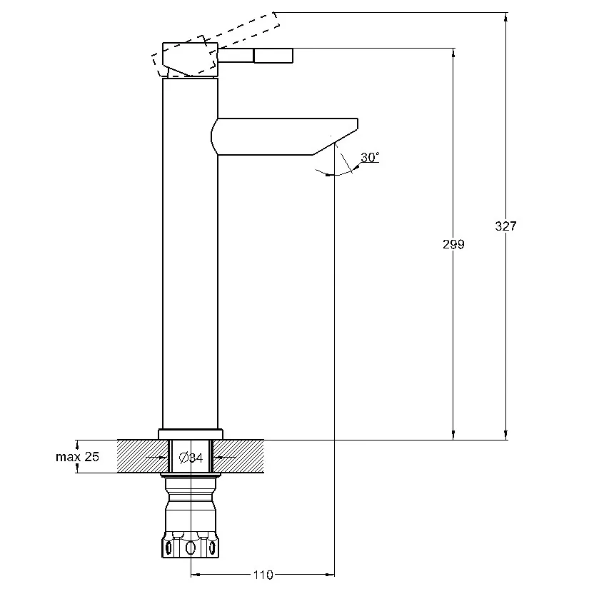 Смеситель высокий для умывальника Wezer EKO11A-01 (1044673) - фото 4 Смеситель высокий для умывальника Wezer EKO11A-01 (1044673) - фото 4
