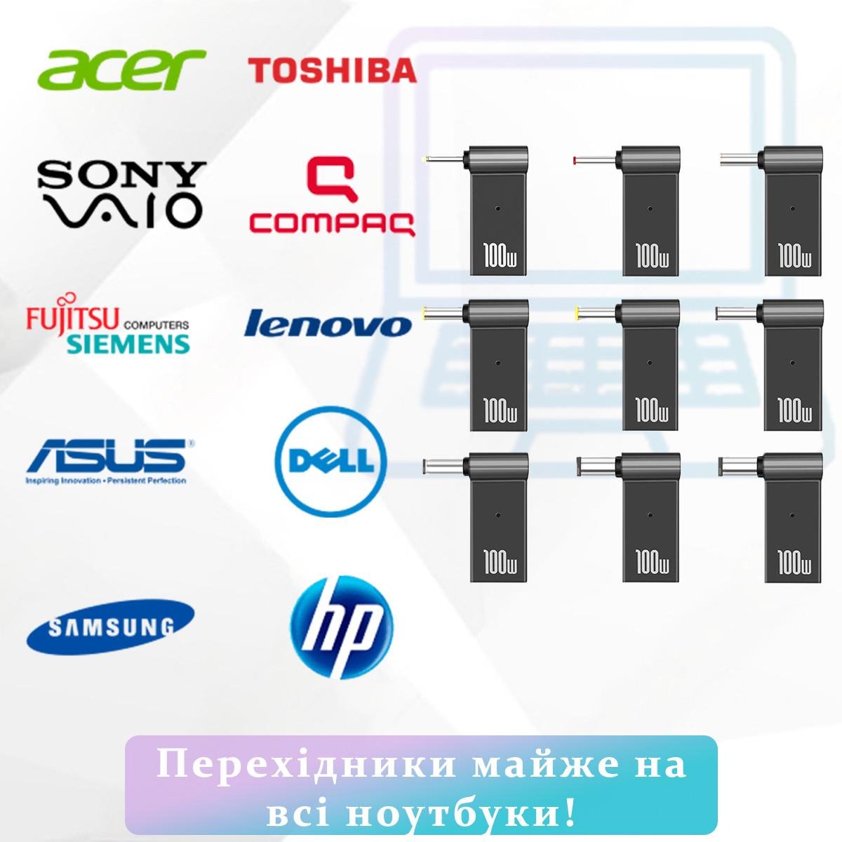 Перехідник USB-C на DC для зарядки ноутбука до 100W (11401741) - фото 3