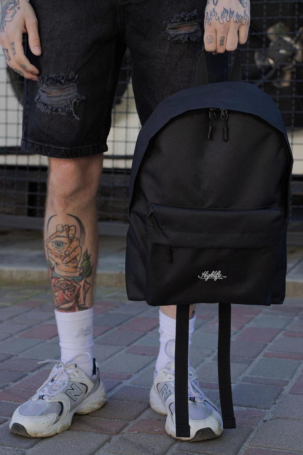 Рюкзак повседневный Without Compact унисекс с принтом Highlife Black (8049966)