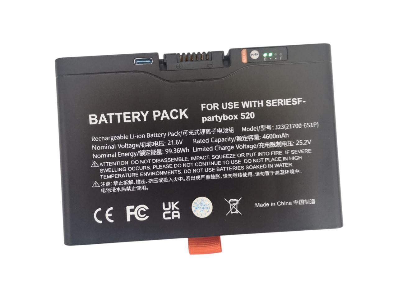 Акумулятор для JBL PartyBox 520/720/Boombox 4 JBLBATT600CHRGCASE 4600 mah 99,36Wh (000014276) Акумулятор для JBL PartyBox 520/720/Boombox 4 JBLBATT600CHRGCASE 4600 mah 99,36Wh (000014276)