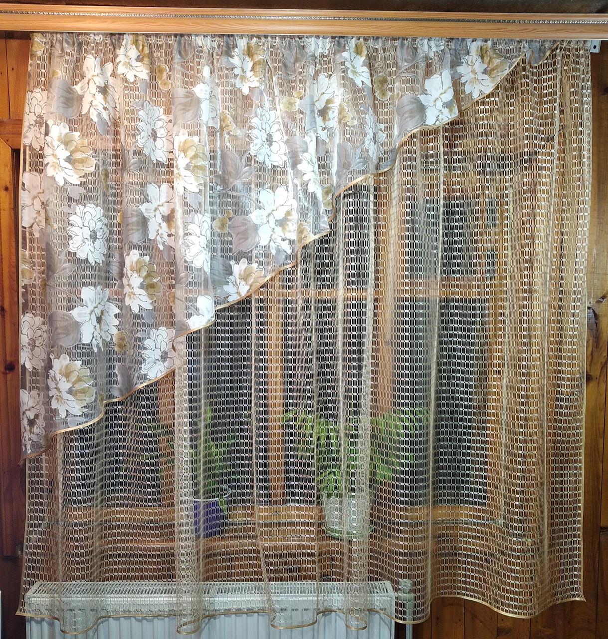 Шторы Фаина левая Золотой/Цветок (1151234856) Шторы Фаина левая Золотой/Цветок (1151234856)