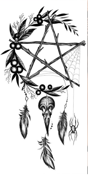 Тату тимчасове водостійке 3D велике Ловець снів BK-080 17,5х9 см (4419485)