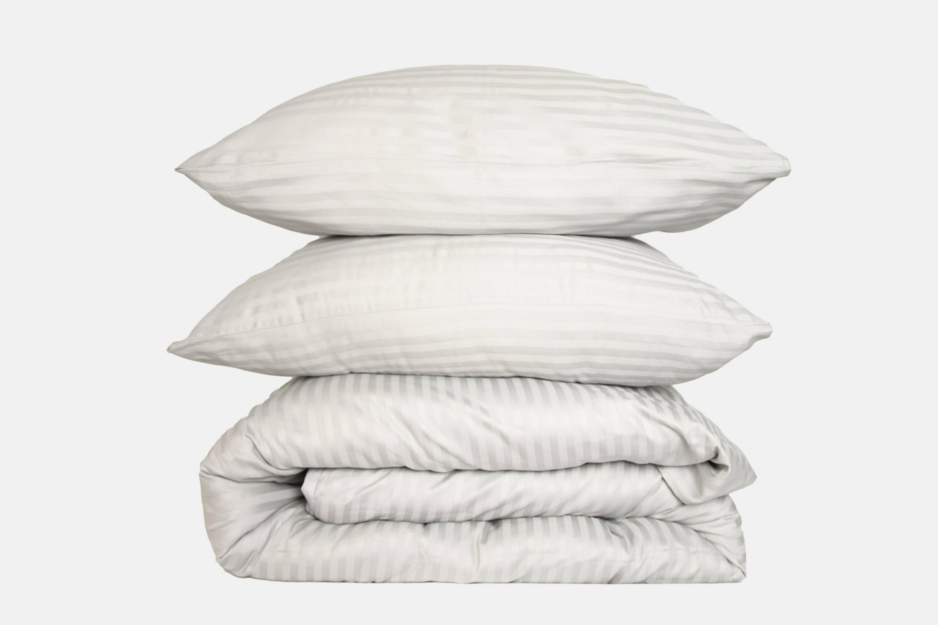 Комплект постельного белья евро Amore 4103L страйп-сатин Серый (KPB-Ae-ST240Lux-4103L50x70_)