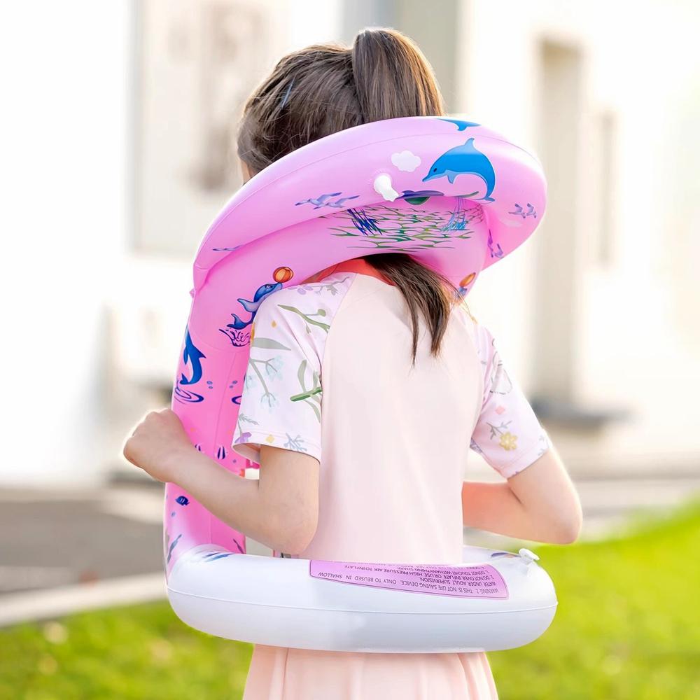 Жилет надувний для плавання для дітей Рожевий - фото 6