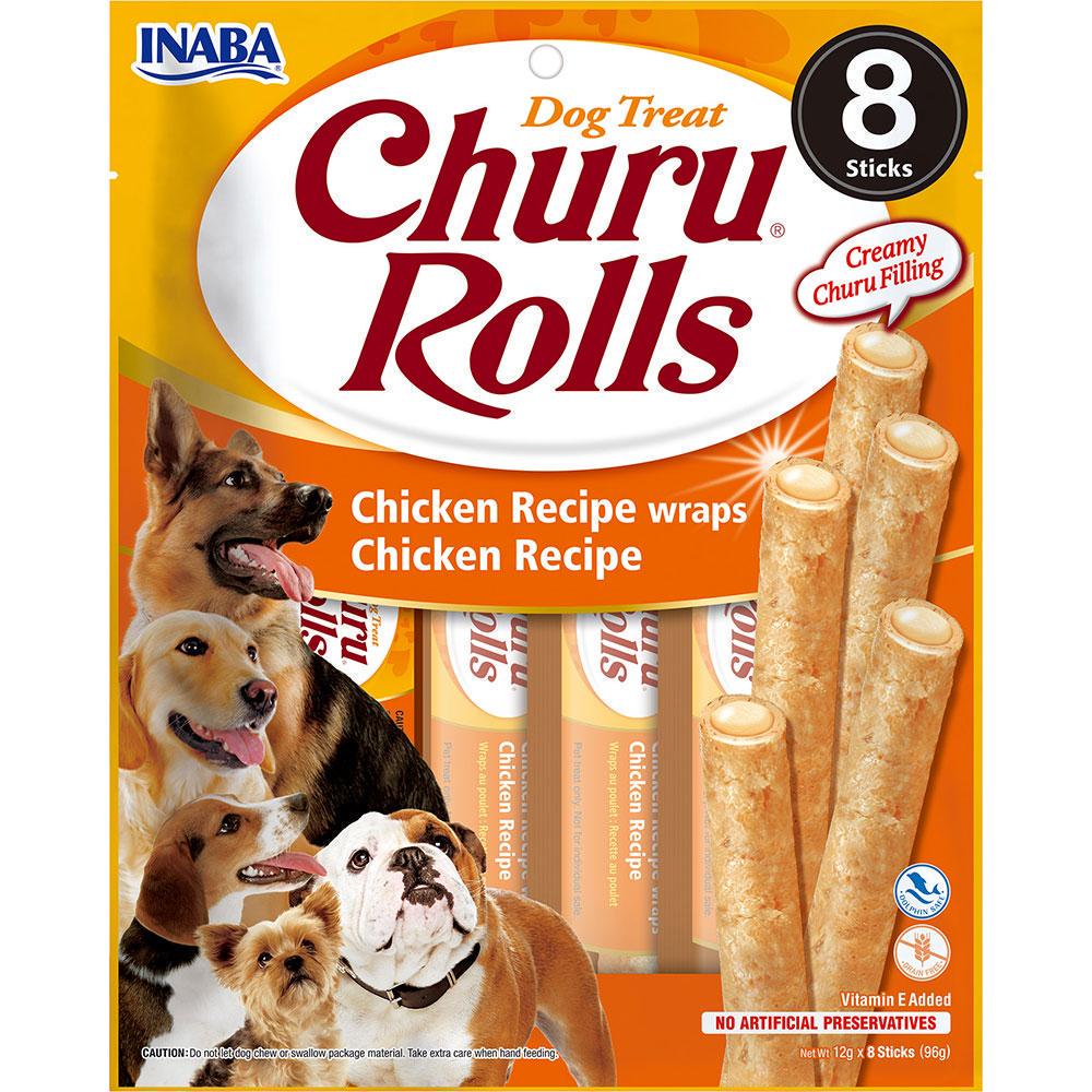 Лакомства для собак INABA Churu Rolls мясные палочки с курицей 8 шт. 12 г (1924407185)