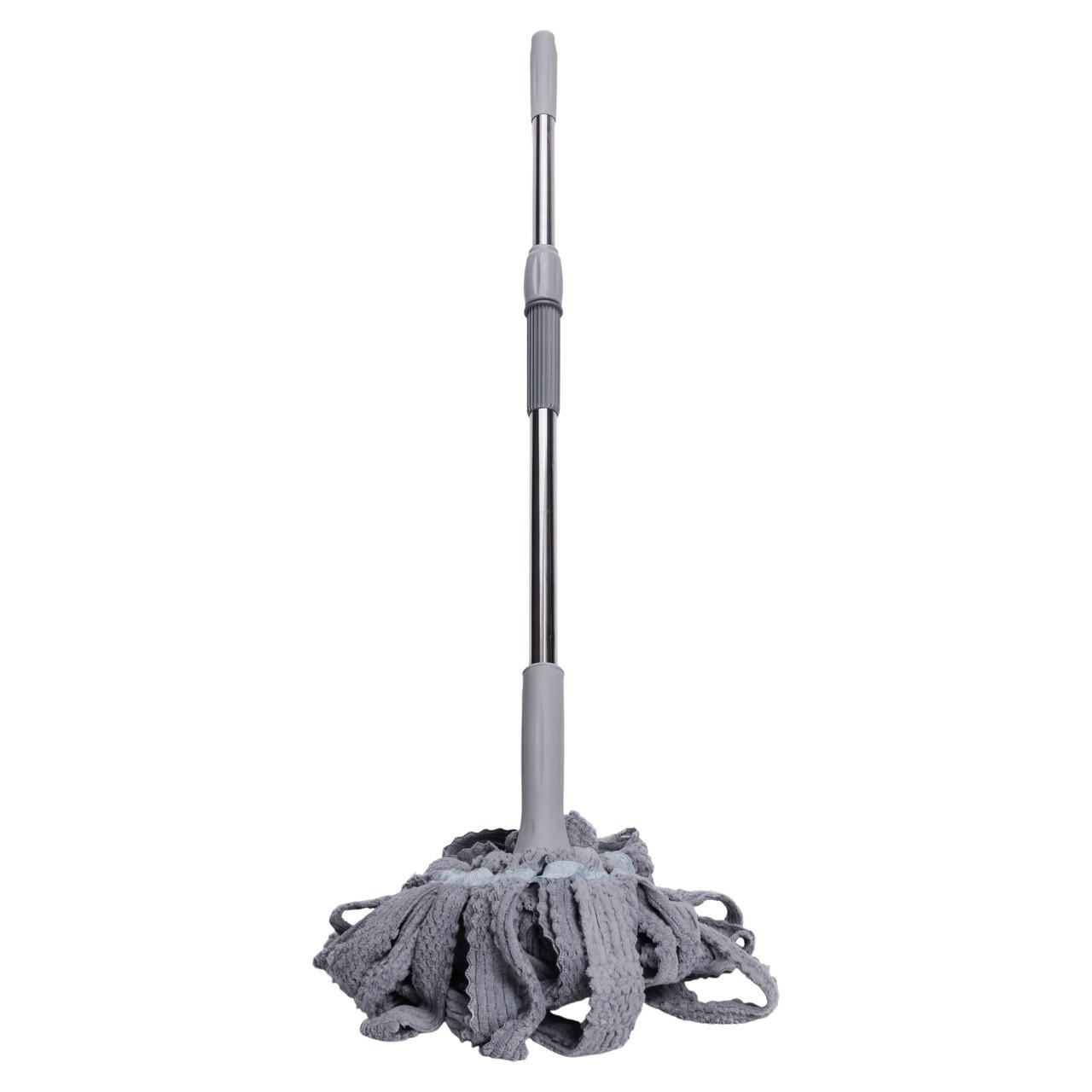 Швабра телескопическая для мытья пола с самоотжимом Серый (A-035232)