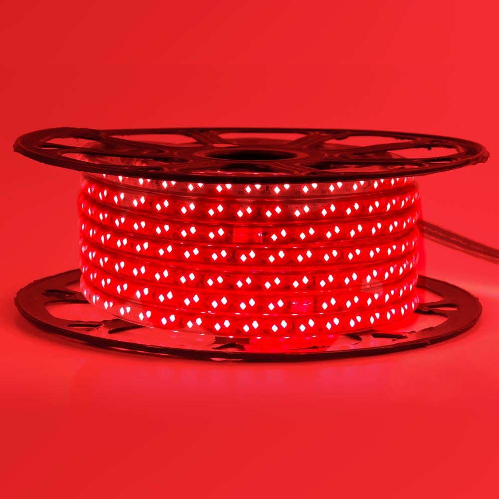 Світлодіодна стрічка SMD2835 герметична 220 V 120 Led/м 12 Вт/м IP65 5 м Червоний