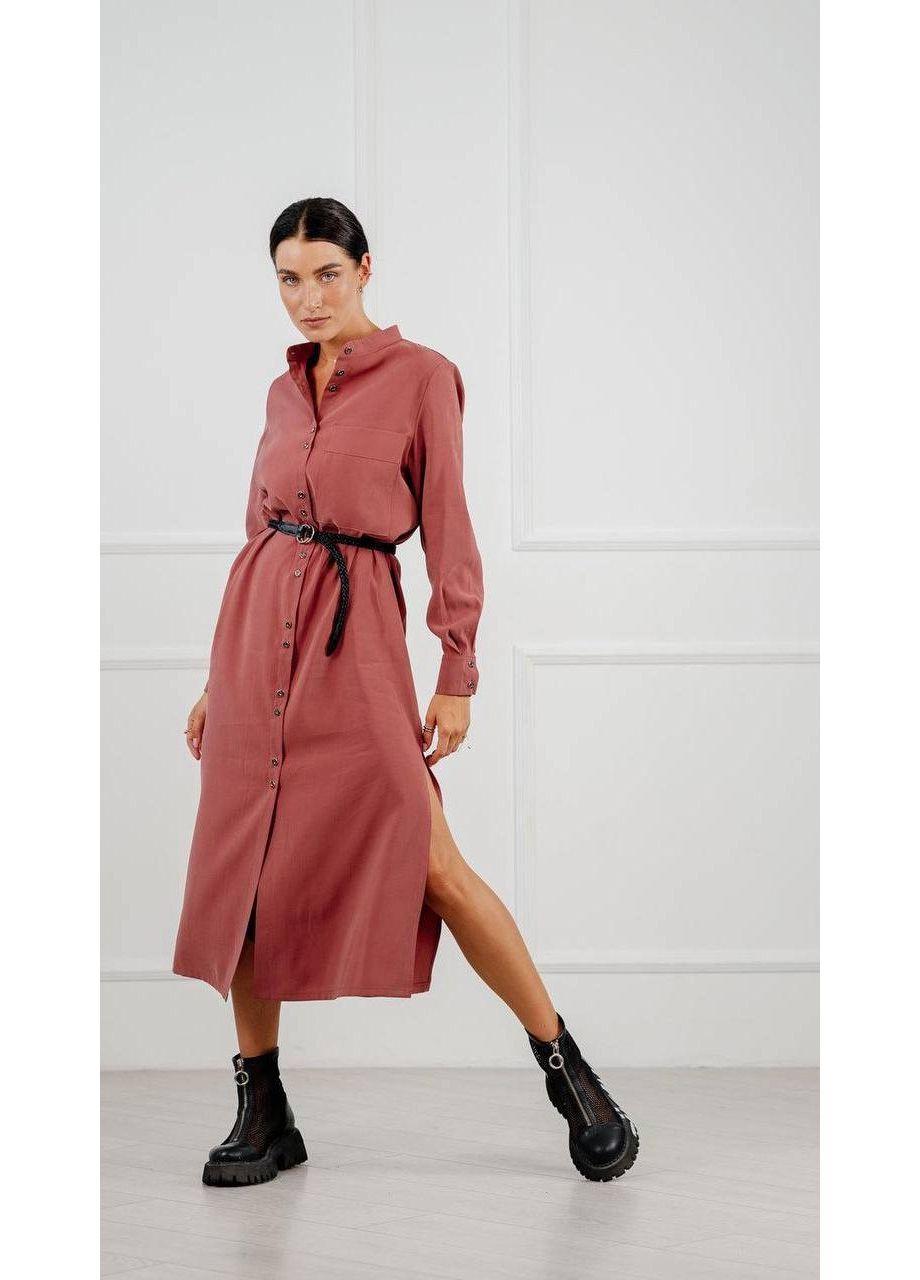 Платье-рубашка с ремнем Anastasimo S Терракотовый (523 терракотовый S) - фото 2