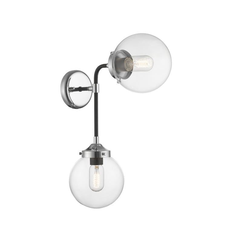 Бра Zuma Line RIANO W0454-02D-SDAC Золотистый/Черный/Прозрачный