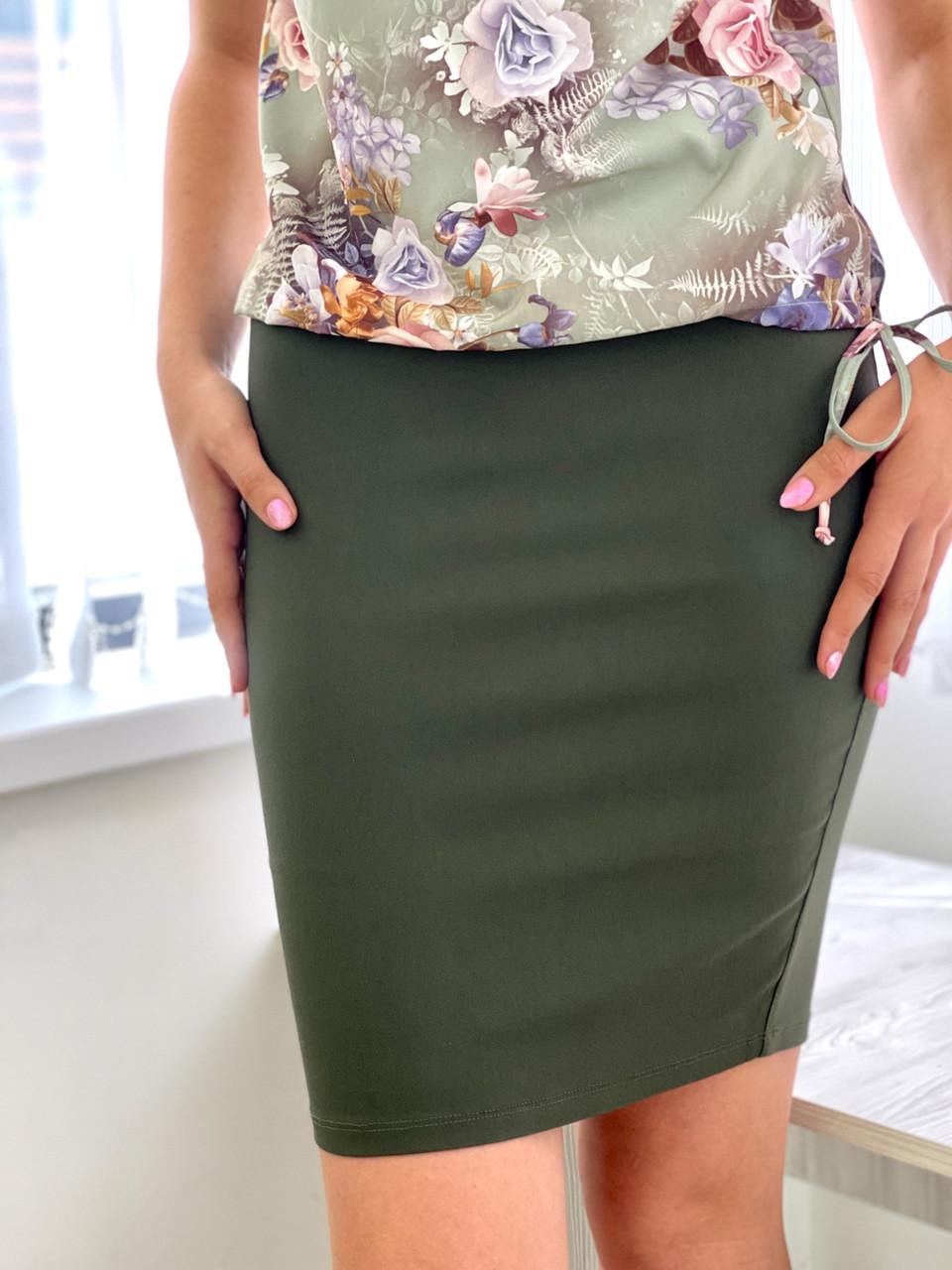 Юбка карандаш 0063 XL Khaki - фото 4 Юбка карандаш 0063 XL Khaki - фото 4