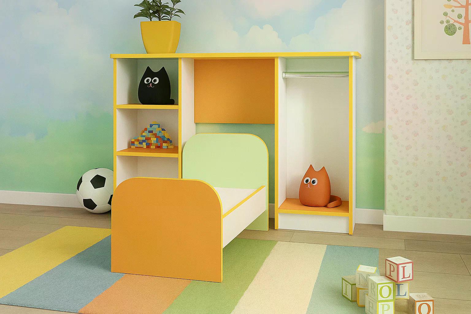 Игровая мебель для детского сада Спальня Orange/Green Water - фото 3
