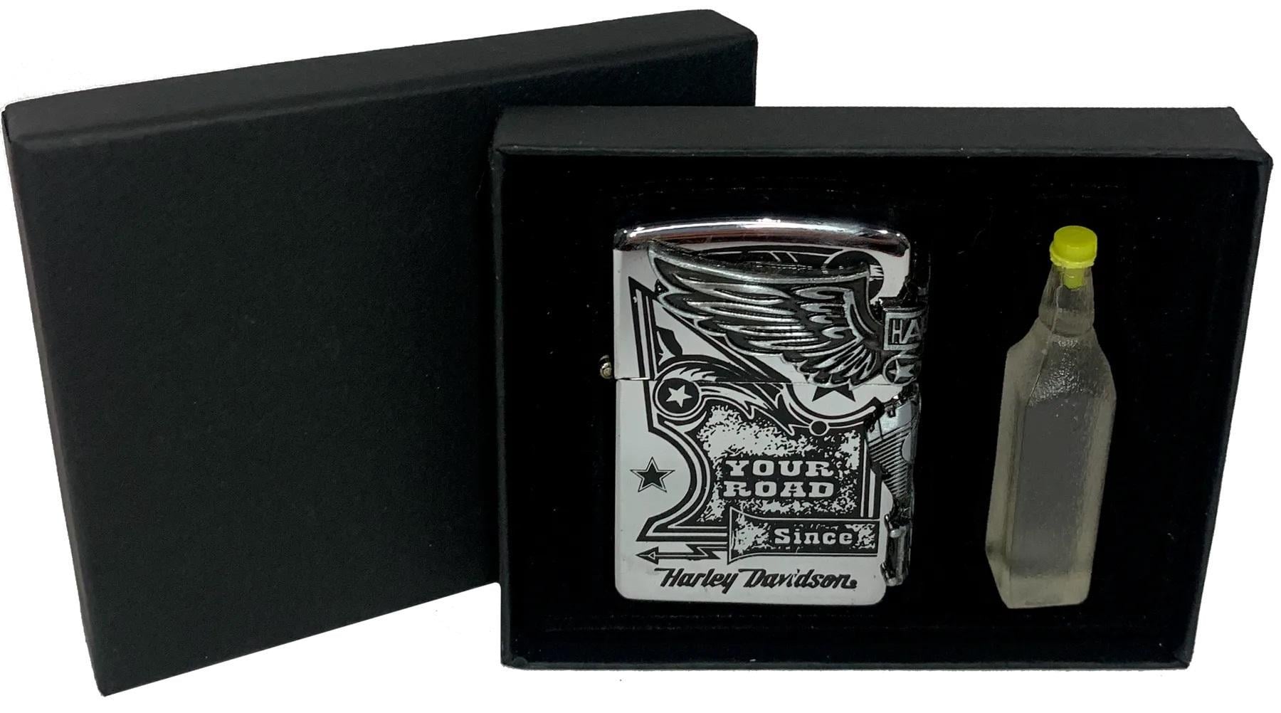 Запальничка бензинова Star Lighters Harley Davidson HL-374 у подарунковій упаковці Silver (SL_HL374-4)