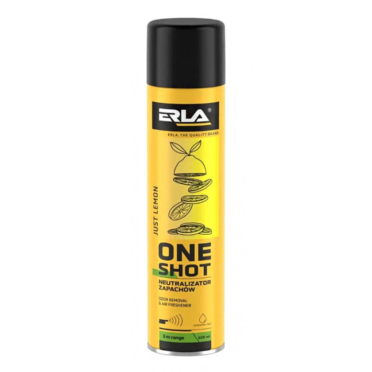 Нейтрализатор запаха и освежитель воздуха Erla One Shot Лимонний 600 мл