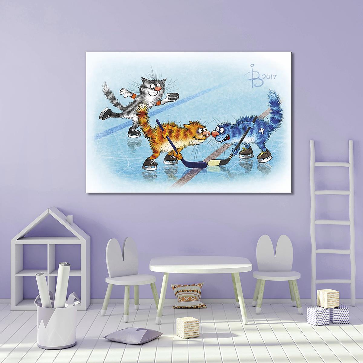 Модульная картина Трус не играет в хоккей 1 модуль размером 80x120 см (_rinaz_20172223)
