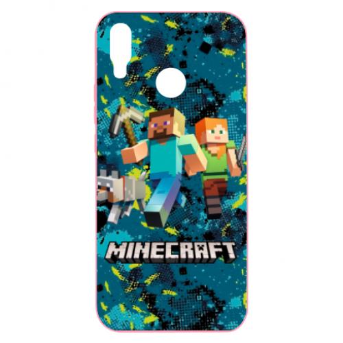 Чехол для Huawei P Smart Plus 2018 Minecraft Steve Alex And Dog