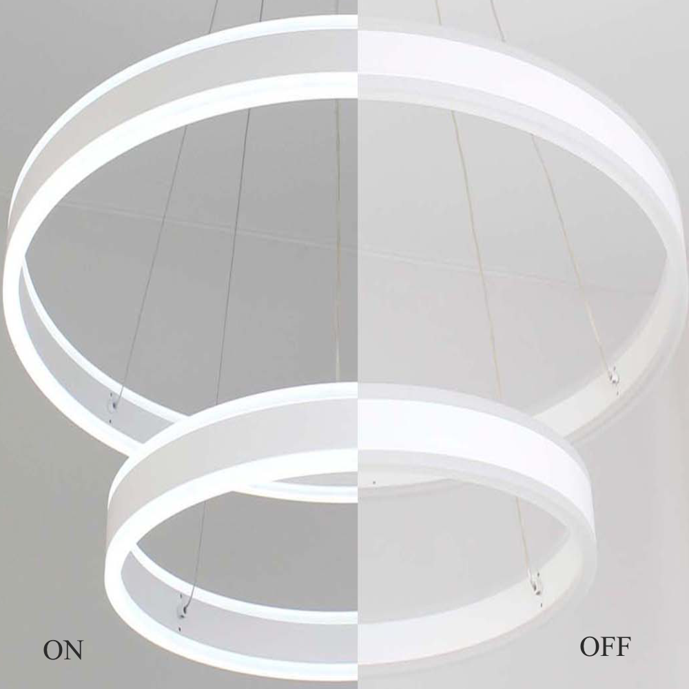 Люстра ESLLSE STELLA 2R с пультом 160W 600x1200 мм Белый (10417) - фото 4