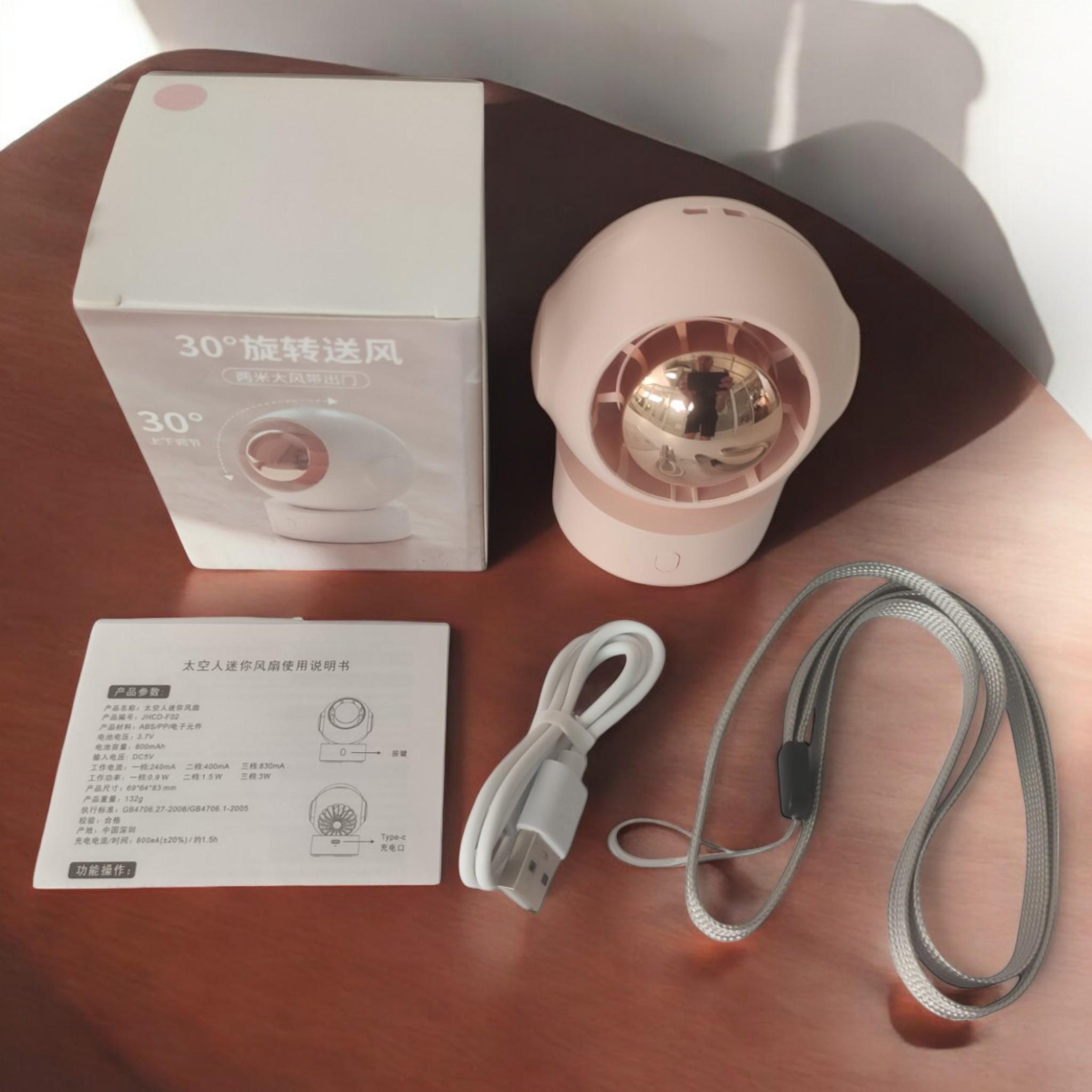 Вентилятор портативний Mini Fan 01-3286 Pink USB 800 mAh (В_01/3286Pink) - фото 3