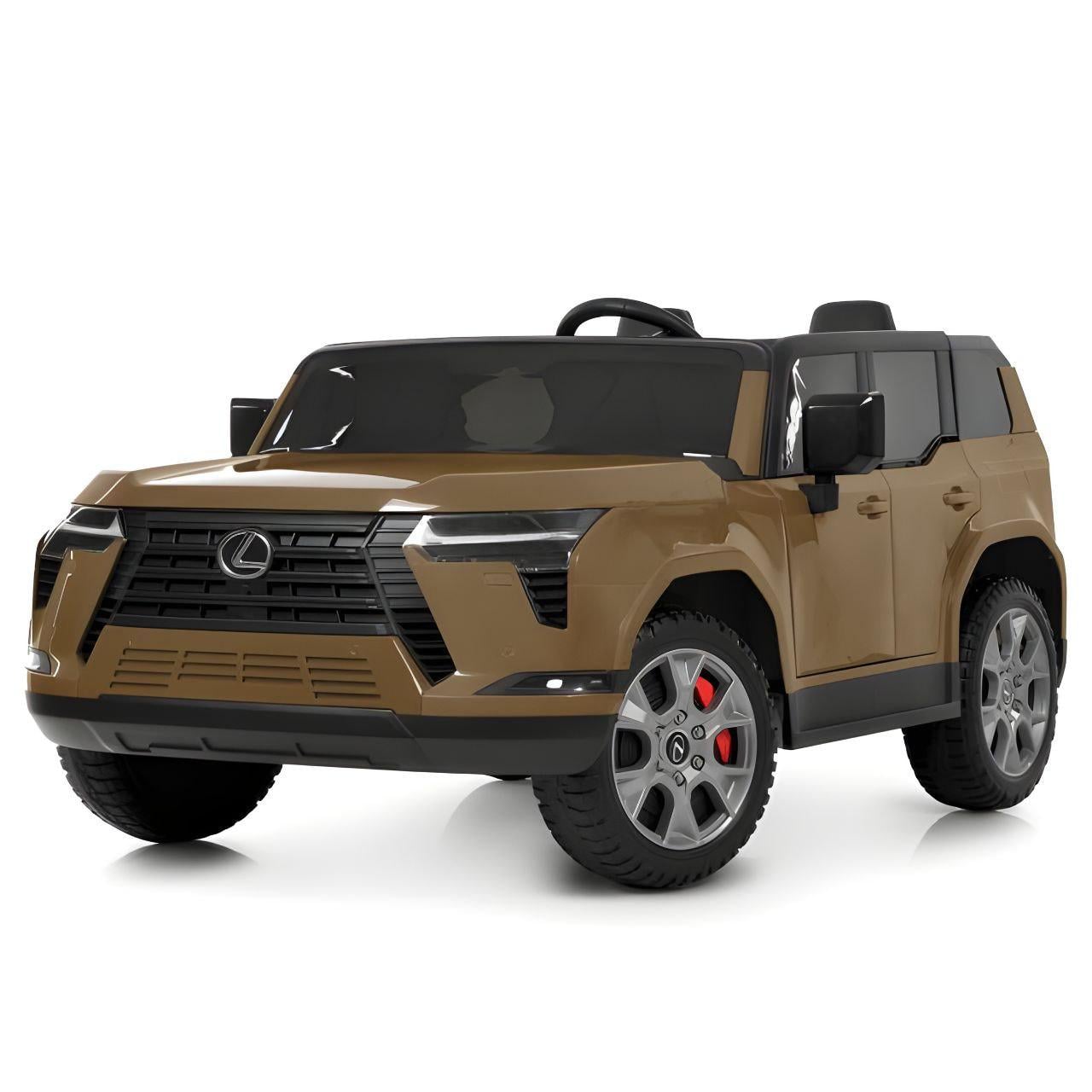Детский электромобиль полноприводный M 6409EBLR-13 4 мотора 45W 12V 10AH пульт 2.4G Bluetooth EVA кожа Бежевый (38020804)