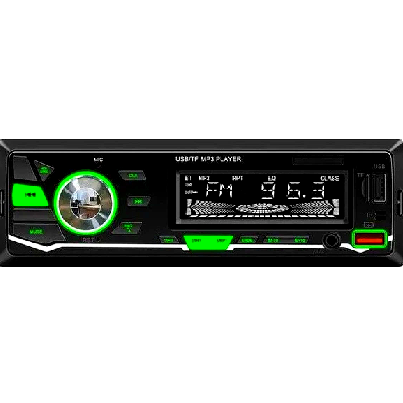 Автомагнитола 1din Т-25i ISO 2xUSB Bluetooth RGB microSD AUX FM MP3 4x60W с пультом (36281541)