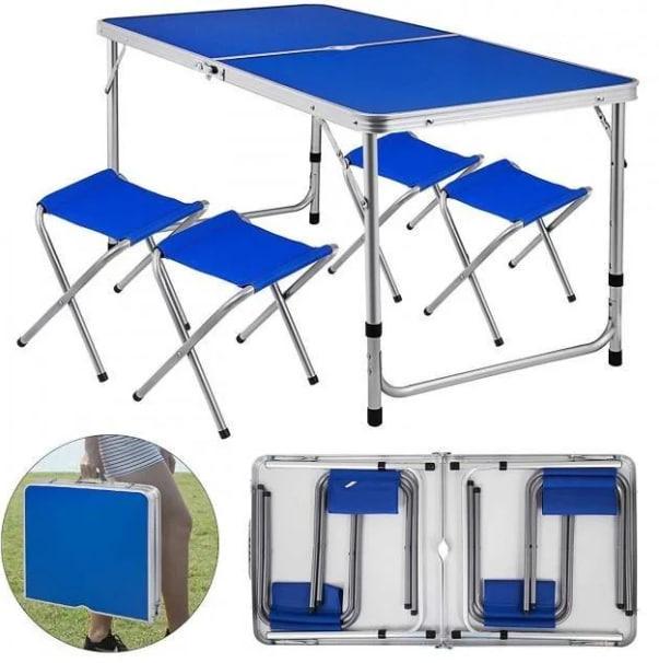 Туристичний стіл з 4 стільцями Folding table Синій (t02blue) - фото 4 Туристичний стіл з 4 стільцями Folding table Синій (t02blue) - фото 4