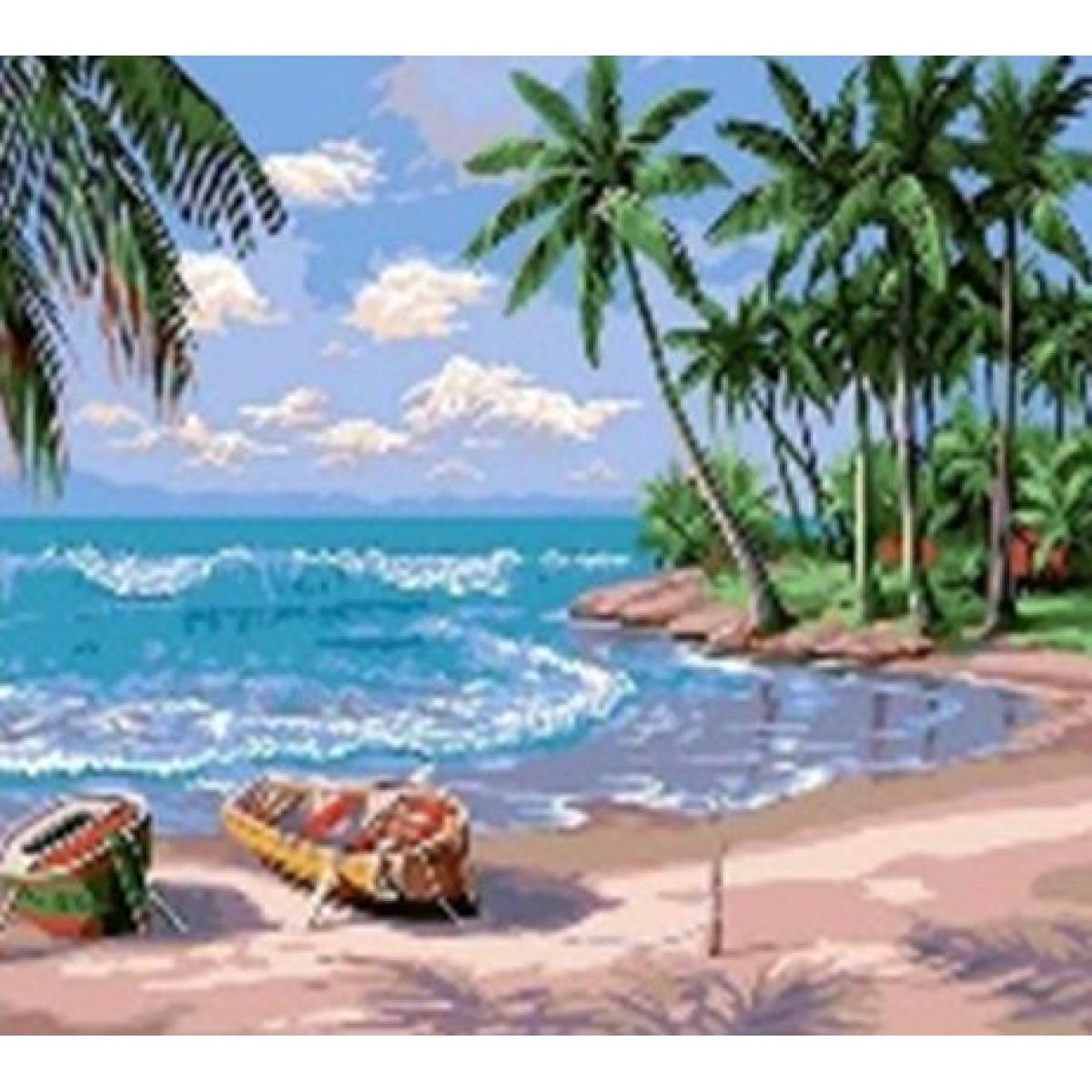 Алмазна мозаїка за номерами Josef Otten Тропіки полотно на рамі 40x50 см (MTT-191999) - фото 2