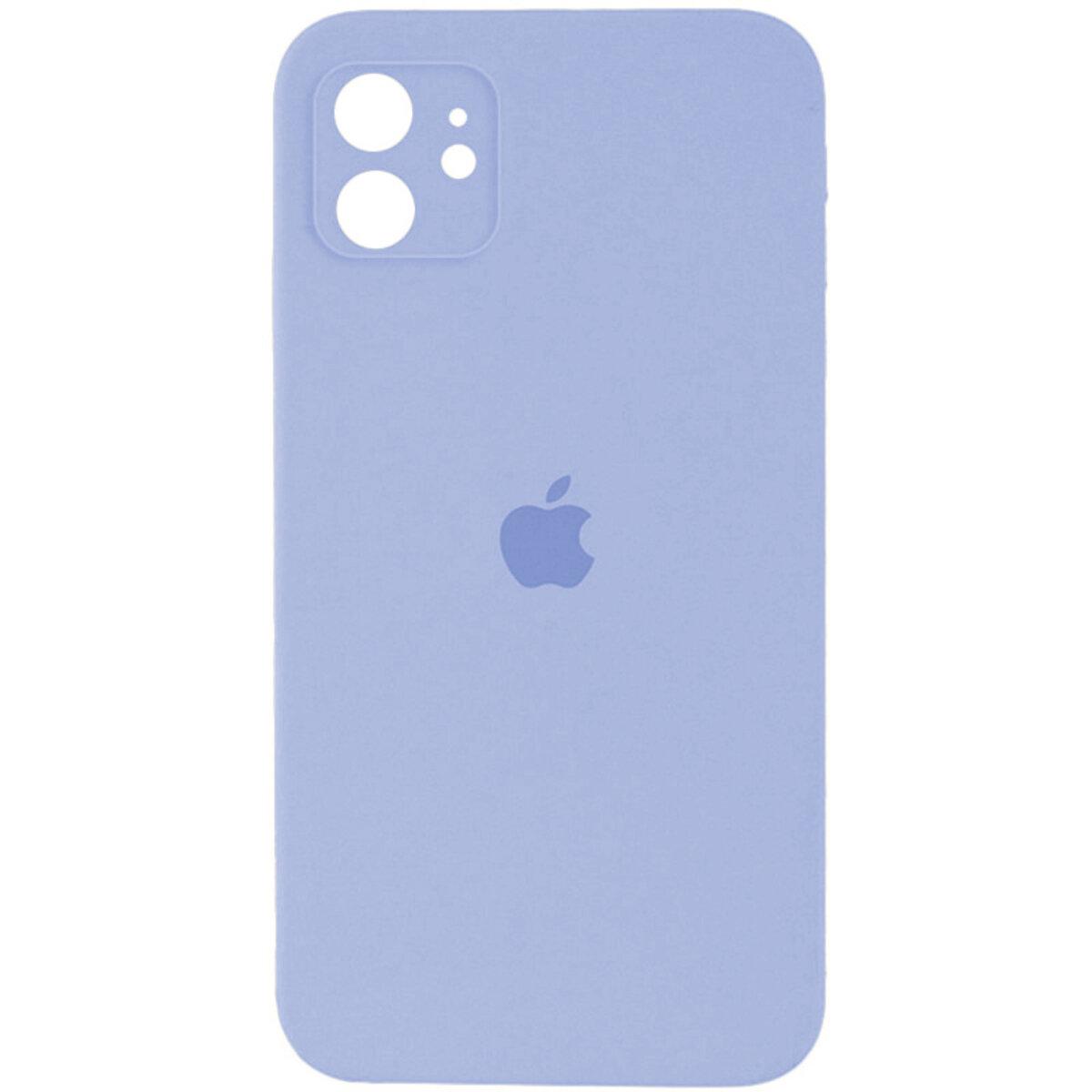 Противоударный чехол для Apple iPhone 12 Silicone Full Case AA Camera Protect / Lilac